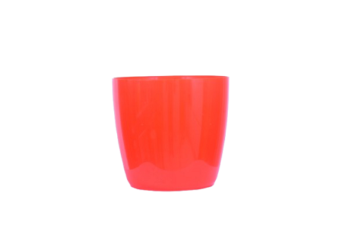 Orange Round Plant Pot