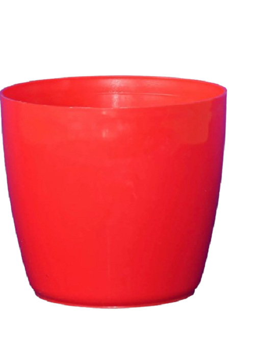 Red Round Plant Pot