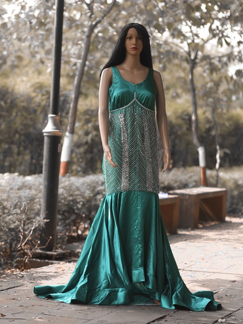 Tail Green Gown