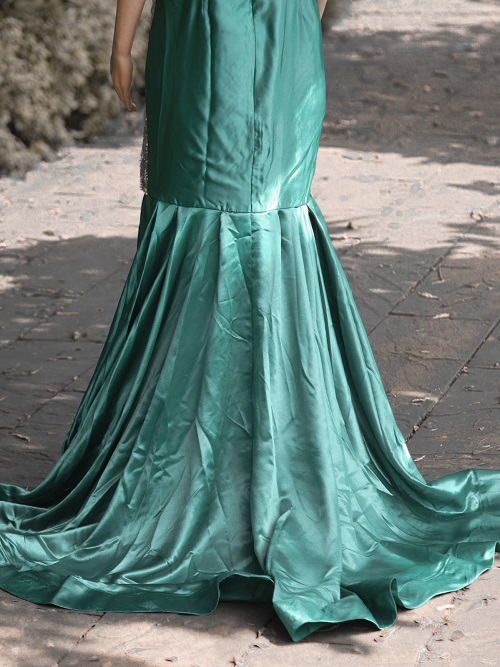 Tail Green Gown