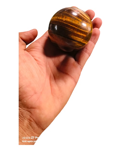 Tiger eye crystal sphere